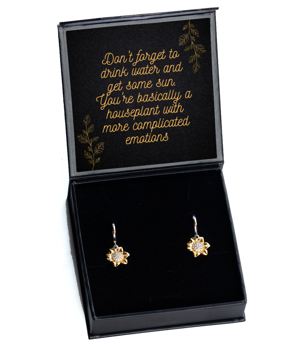 Adorn Your Ears with Positivity - Inspirational Earrings,  Sunflower Earrings. Model 60093