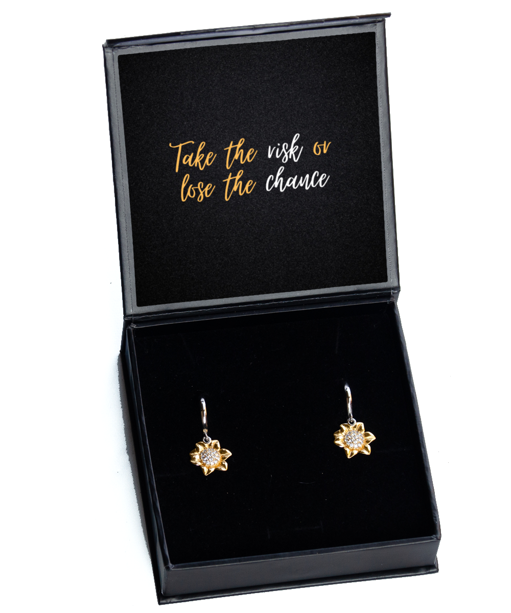 Earrings that Elevate Your Spirit - Inspire & Shine,  Sunflower Earrings. Model 60093