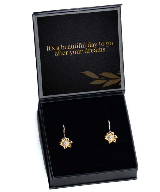 Elegance and Inspiration - A Unique Earring Experience,  Sunflower Earrings. Model 60093