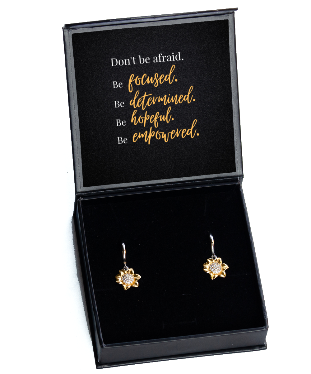 Shine with Confidence - Inspirational Earrings Included,  Sunflower Earrings. Model 60093