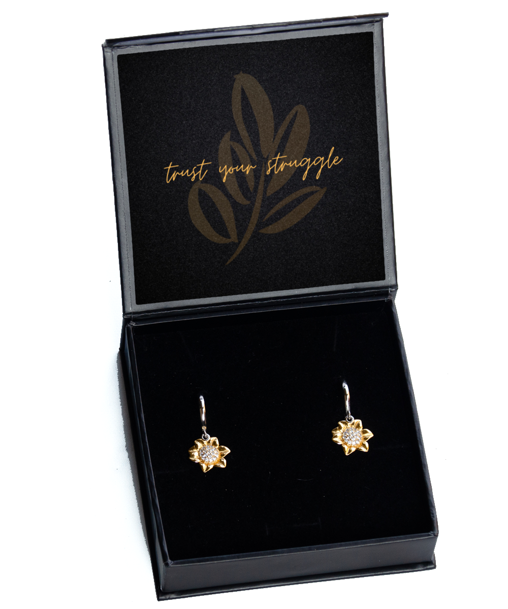 Chic Adornments, Uplifting Statements - Inspirational Earrings,  Sunflower Earrings. Model 60093