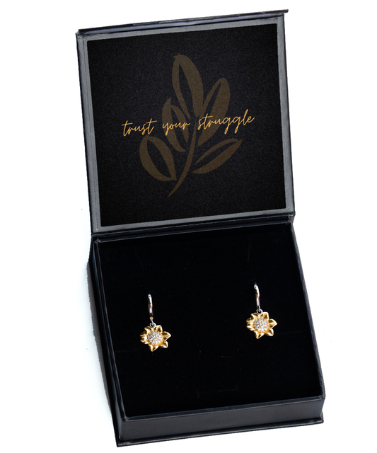 Chic Adornments, Uplifting Statements - Inspirational Earrings,  Sunflower Earrings. Model 60093
