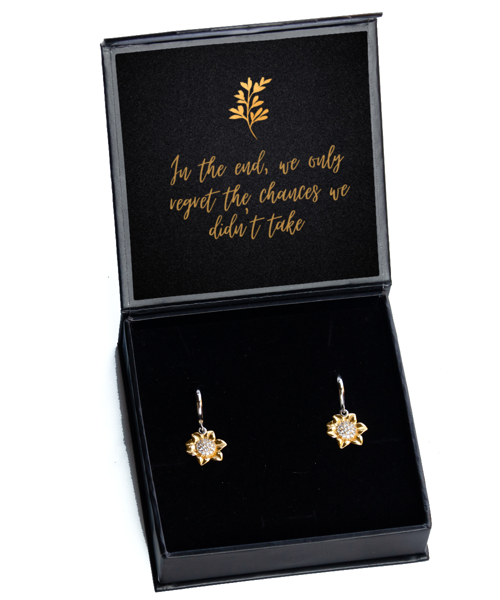 Earrings of Empowerment and Beauty - Your Daily Motivation,  Sunflower Earrings. Model 60093