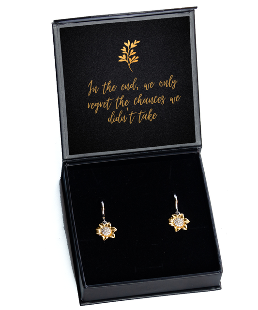 Earrings of Empowerment and Beauty - Your Daily Motivation,  Sunflower Earrings. Model 60093