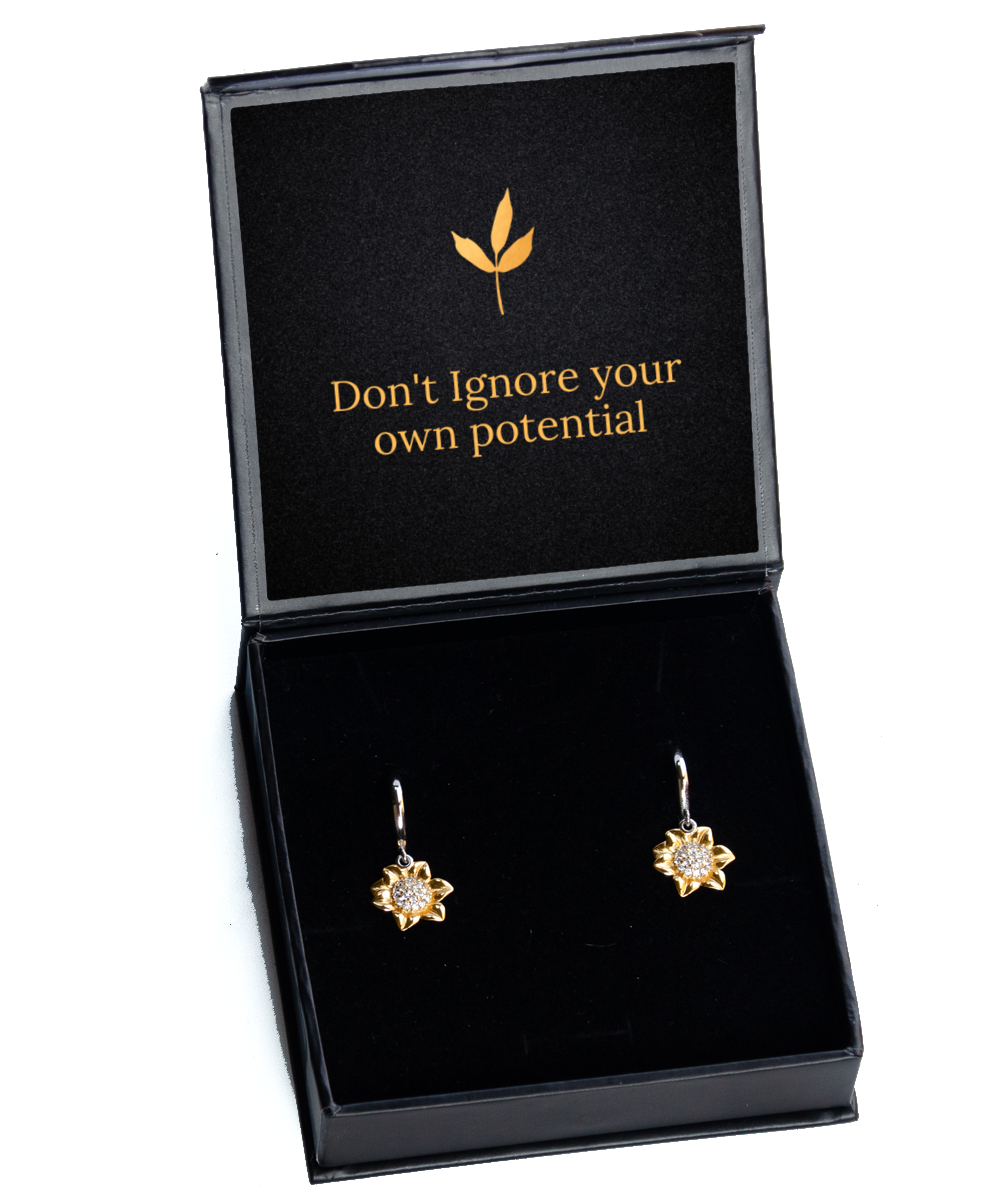 Wear Your Dreams with Earrings of Inspiration,  Sunflower Earrings. Model 60093