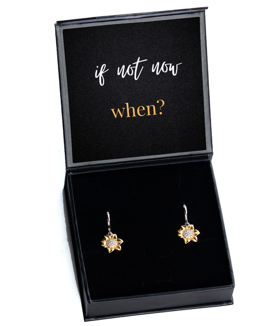 Adorn Your Ears with Purpose - Inspirational Earrings Set,  Sunflower Earrings. Model 60093