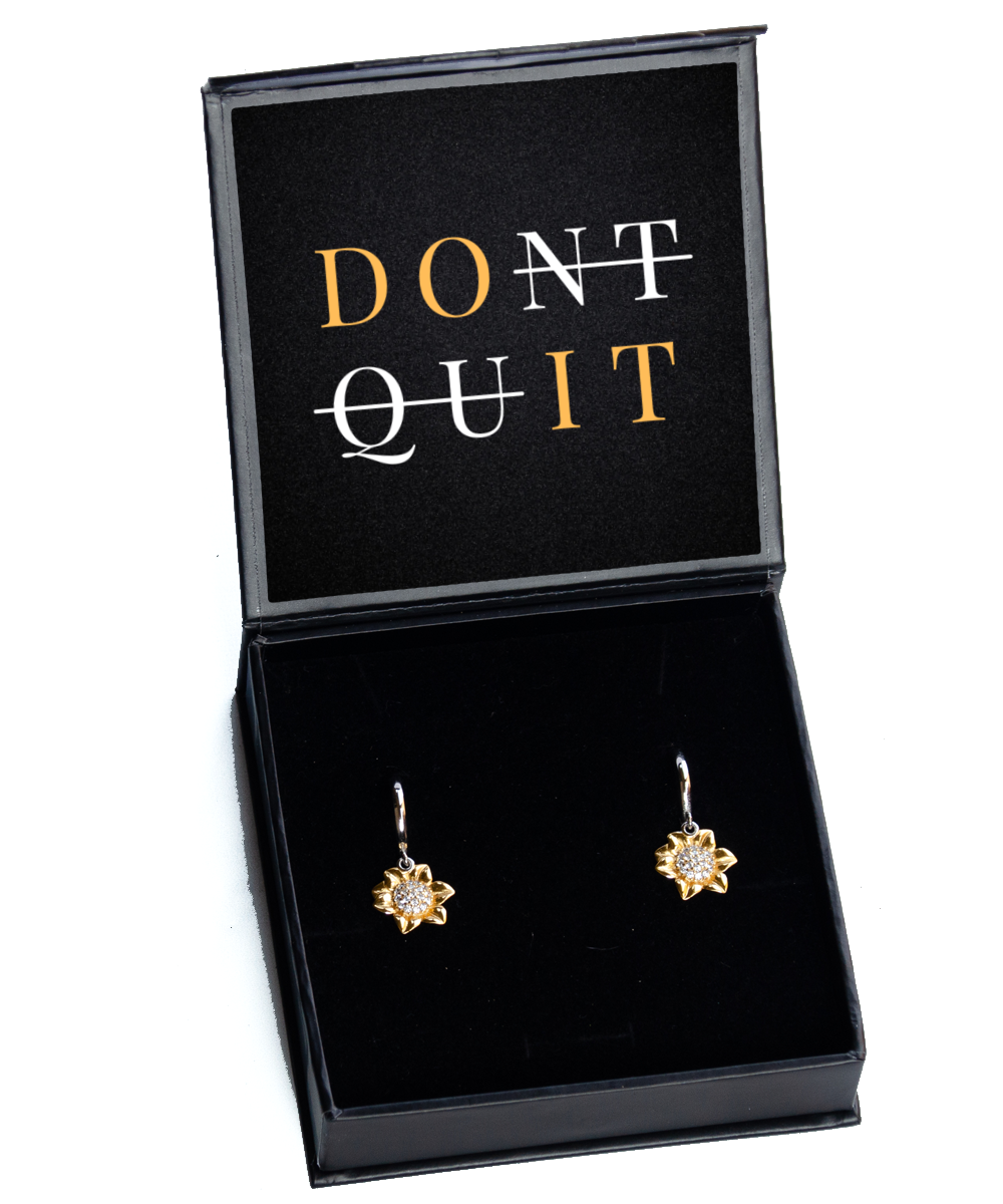 Elegance Meets Empowerment - Inspirational Earrings for Every Occasion,  Sunflower Earrings. Model 60093