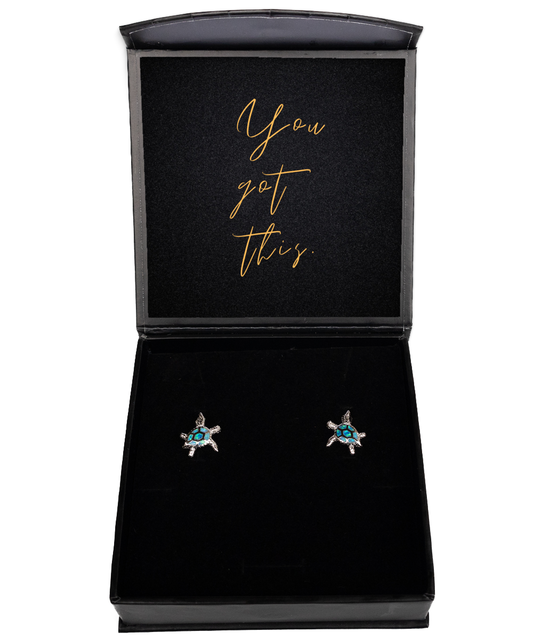 Earrings with Heartfelt Inspiration - Elevate Your Jewelry Game,  Opal Turtle Earrings. Model 60093