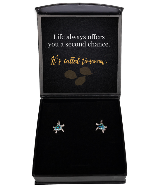 Earrings of Empowerment: Your Daily Inspiration,  Opal Turtle Earrings. Model 60093