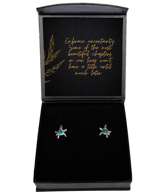 Inspirational Beauty for Your Ears - Shine Bright,  Opal Turtle Earrings. Model 60093