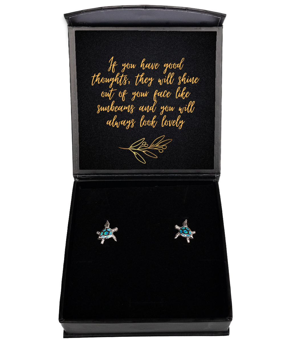 Unlock Your Potential with Earrings of Elegance,  Opal Turtle Earrings. Model 60093