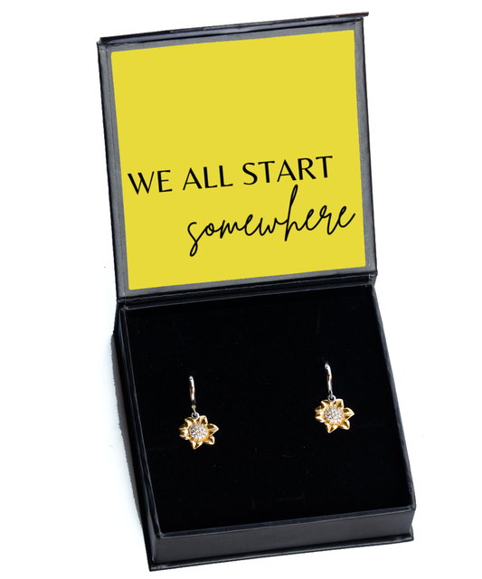 Elegant Embrace of Positivity: Empowering Earrings,  Sunflower Earrings. Model 60094 - special gifts for any occasion for daughter, gifts for mother, wife, girlfriend or sisters