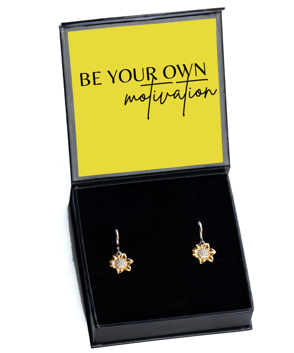 Confident Elegance: Own Your Message Earrings,  Sunflower Earrings. Model 60094 - special gifts for any occasion for daughter, gifts for mother, wife, girlfriend or sisters