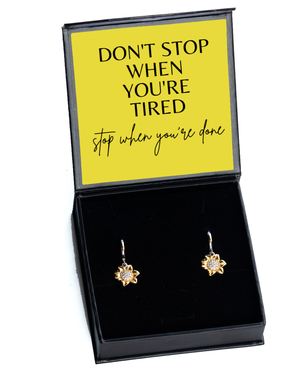Motivational Marvels for Your Ears,  Sunflower Earrings. Model 60094 - special gifts for any occasion for daughter, gifts for mother, wife, girlfriend or sisters