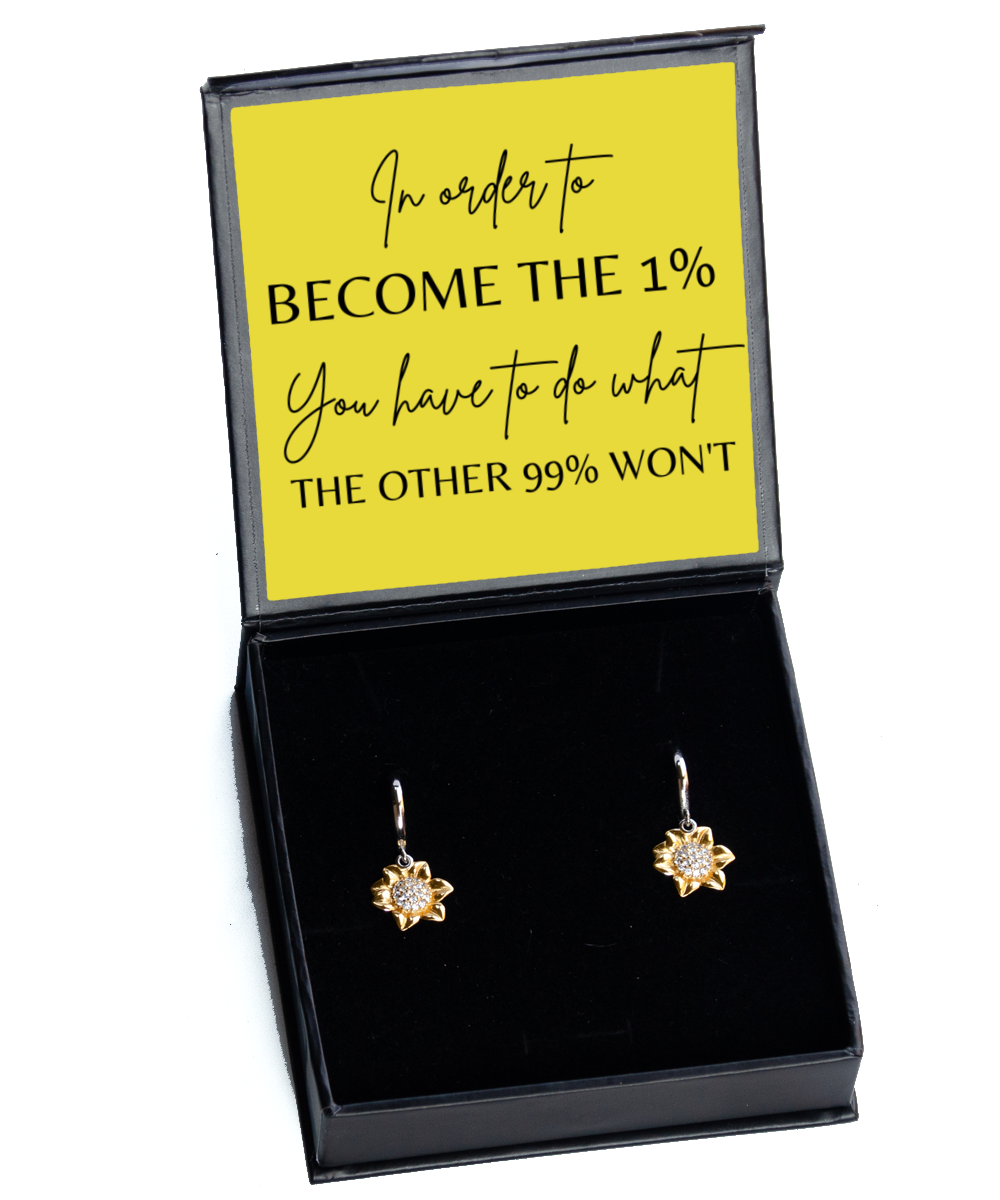 Believe in Yourself: Earrings of Confidence,  Sunflower Earrings. Model 60094 - special gifts for any occasion for daughter, gifts for mother, wife, girlfriend or sisters