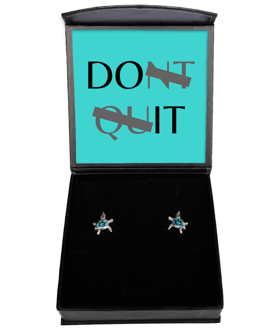 Empower Your Ears: Inspirational Earrings Collection,  Opal Turtle Earrings. Model 60095 - special gifts for any occasion for daughter, gifts for mother, wife, girlfriend or sisters