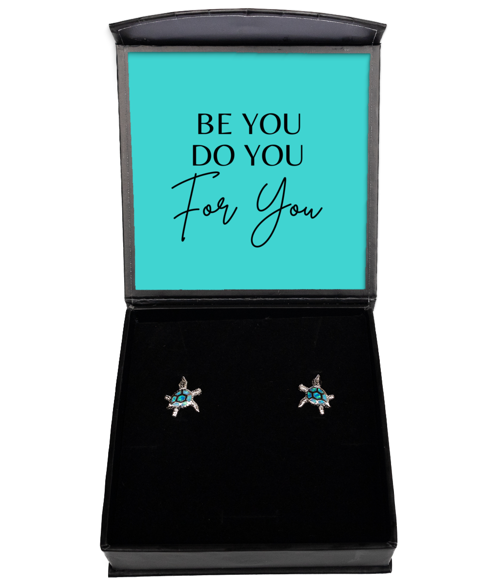 Elegance with Purpose: Empowering Earring Collection,  Opal Turtle Earrings. Model 60095 - special gifts for any occasion for daughter, gifts for mother, wife, girlfriend or sisters