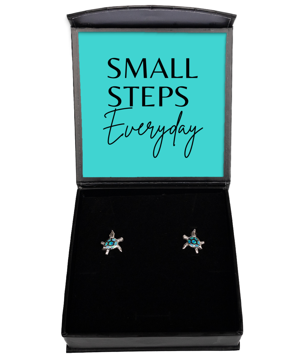 Motivated by Style: Elegant Message Earrings,  Opal Turtle Earrings. Model 60095 - special gifts for any occasion for daughter, gifts for mother, wife, girlfriend or sisters