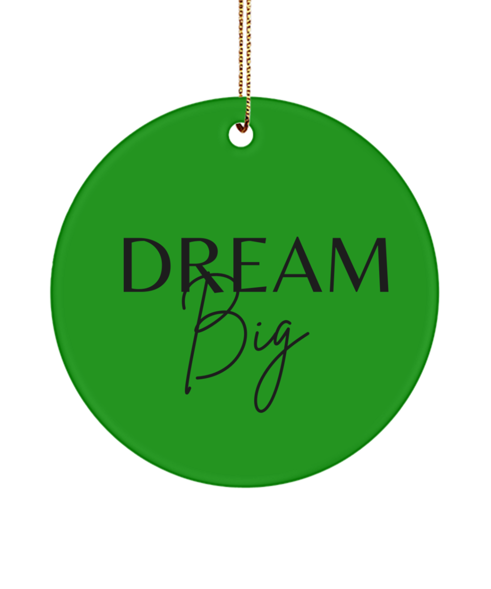 Motivation for the Holidays: Festive Ornament, green , Motivational Inspirational Christmas Holiday Ornament. Model 60096