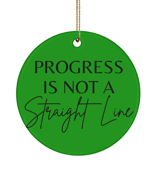 Inspirational Joy: Holiday Ornament, green , Motivational Inspirational Christmas Holiday Ornament. Model 60096