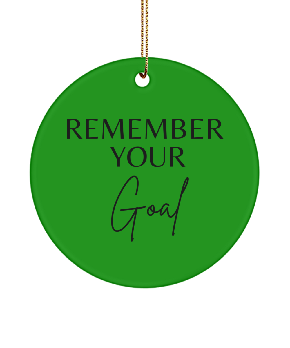 Unwrap Motivation this Christmas, green , Motivational Inspirational Christmas Holiday Ornament. Model 60096