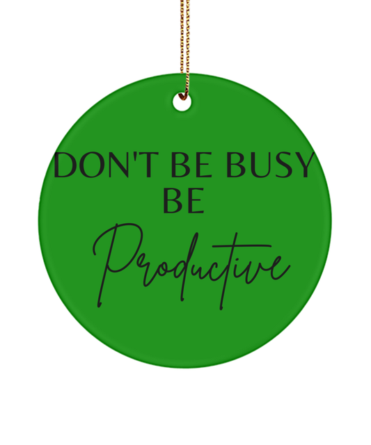 Christmas Cheer in Every Glittering Word, green , Motivational Inspirational Christmas Holiday Ornament. Model 60096