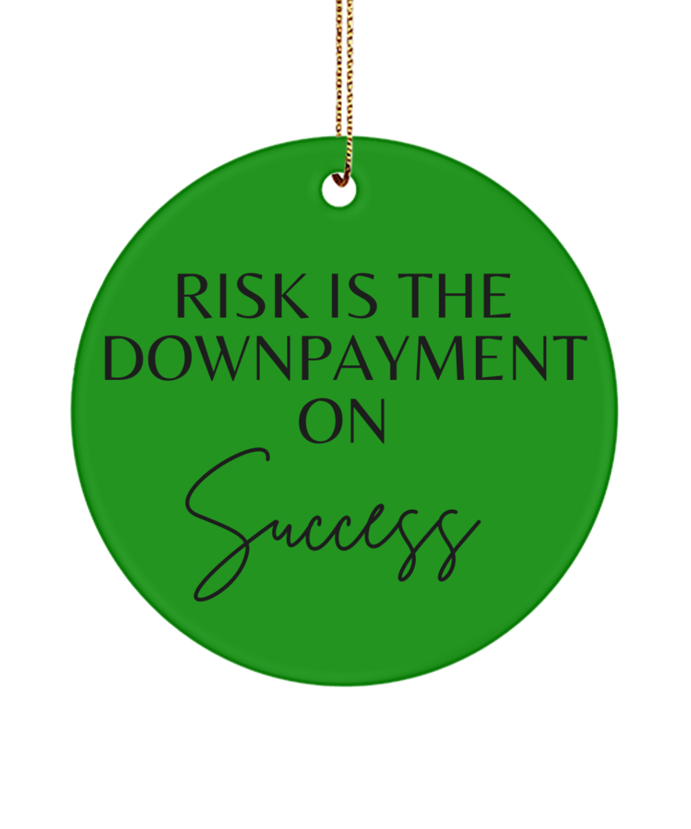 Brighten Your Tree with Motivation, green , Motivational Inspirational Christmas Holiday Ornament. Model 60096