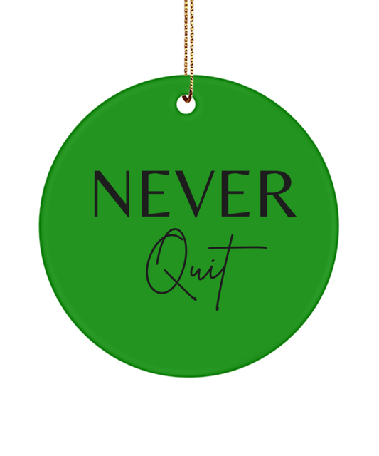 Holiday Joy in Ornament Form, green , Motivational Inspirational Christmas Holiday Ornament. Model 60096