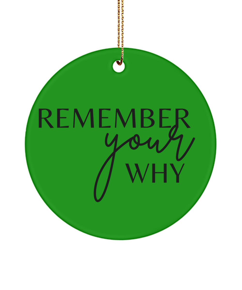 A Season of Motivation: Holiday Ornament, green , Motivational Inspirational Christmas Holiday Ornament. Model 60096