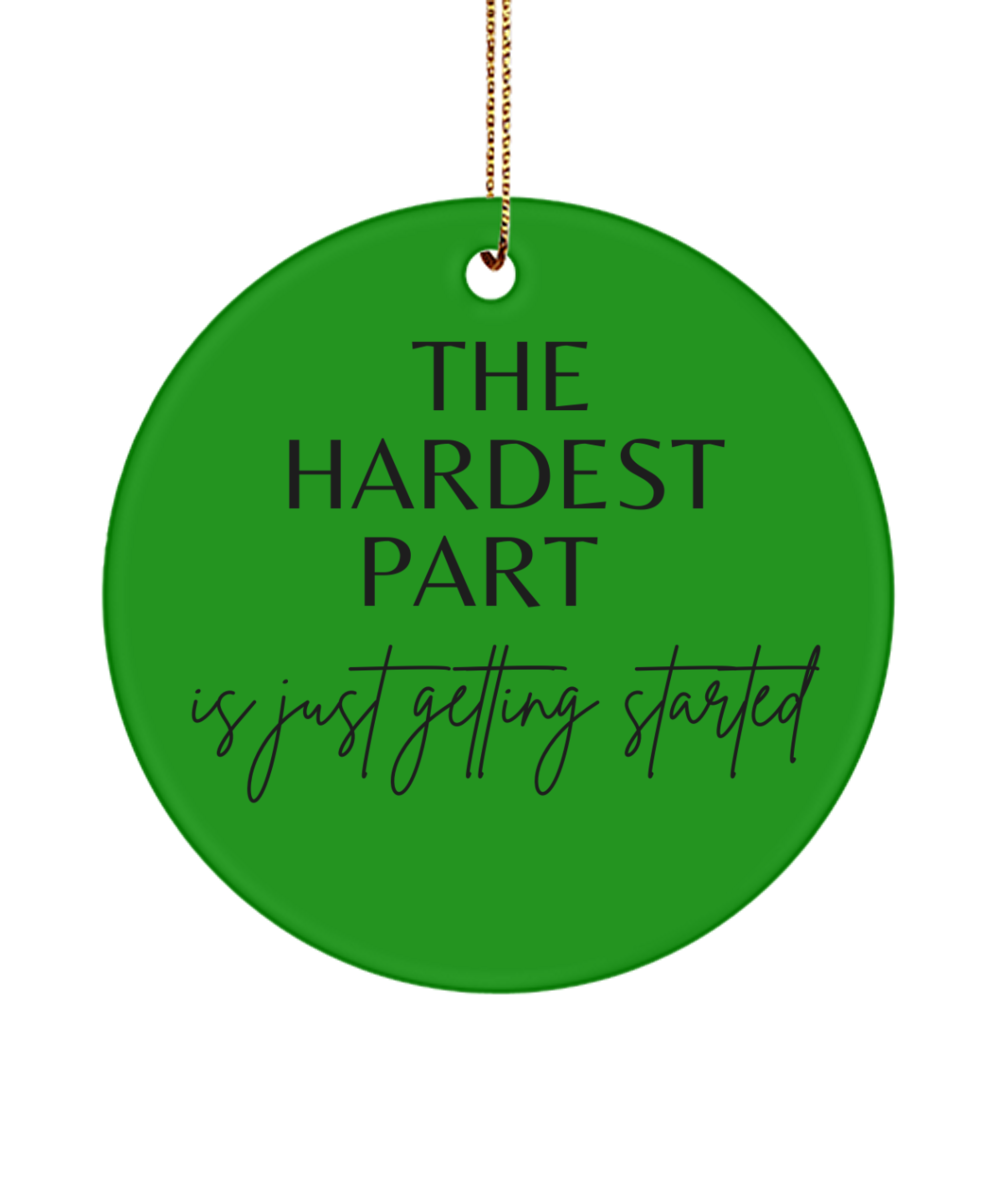 Christmas Wishes Come True in an Ornament, green , Motivational Inspirational Christmas Holiday Ornament. Model 60096