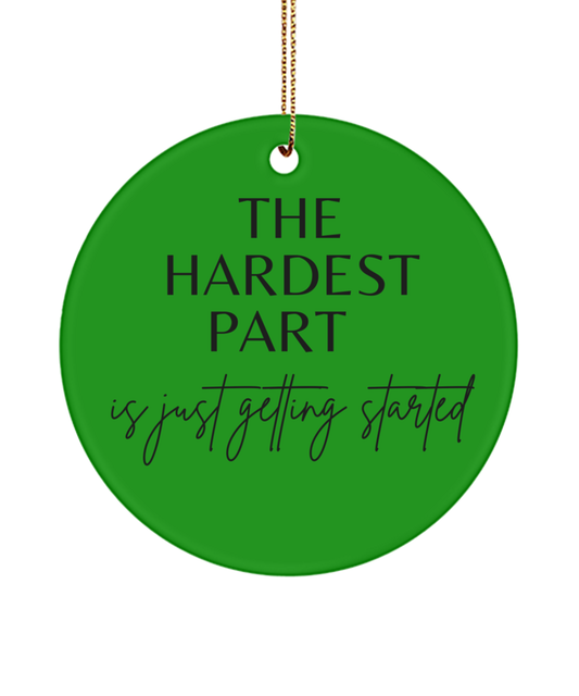 Christmas Wishes Come True in an Ornament, green , Motivational Inspirational Christmas Holiday Ornament. Model 60096