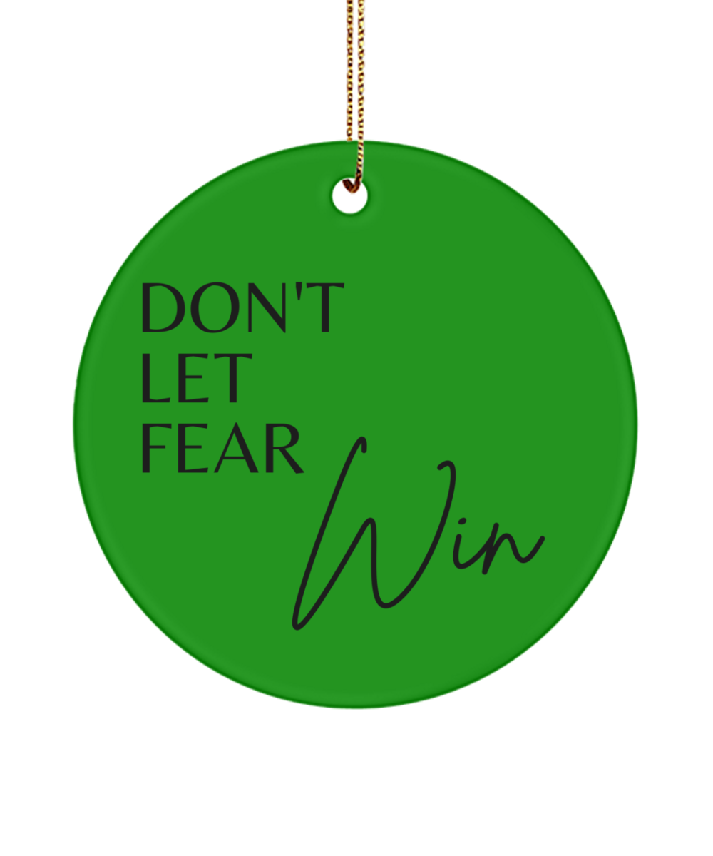 Christmas Cheer, Inspiration Near, green , Motivational Inspirational Christmas Holiday Ornament. Model 60096