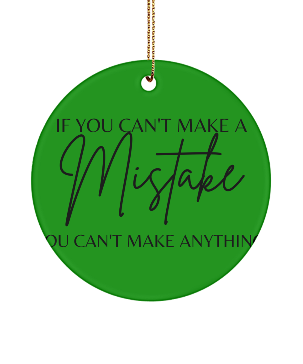 Inspirational Keepsake for a Merry Xmas, green , Motivational Inspirational Christmas Holiday Ornament. Model 60096