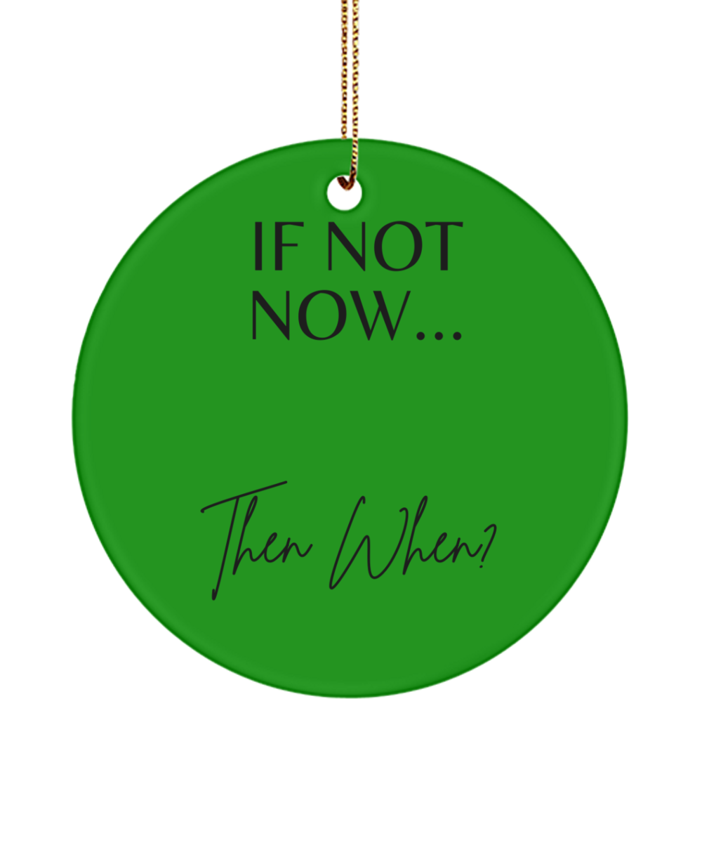 Inspirational Magic for the Holidays, green , Motivational Inspirational Christmas Holiday Ornament. Model 60096