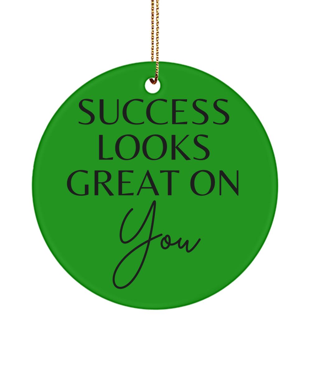 Holiday Dreams in Every Ornament, green , Motivational Inspirational Christmas Holiday Ornament. Model 60096