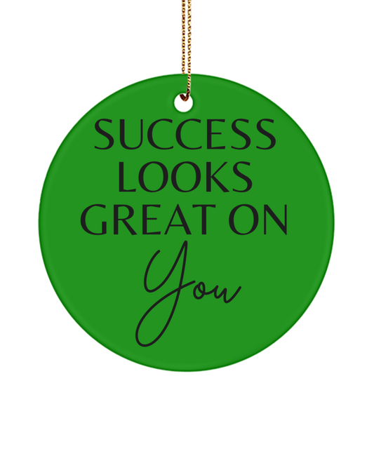 Holiday Dreams in Every Ornament, green , Motivational Inspirational Christmas Holiday Ornament. Model 60096