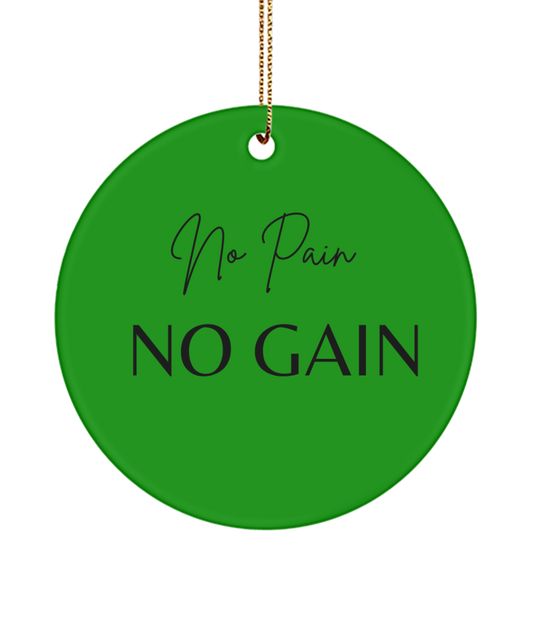 Shine Bright with Motivation this Christmas, green , Motivational Inspirational Christmas Holiday Ornament. Model 60096