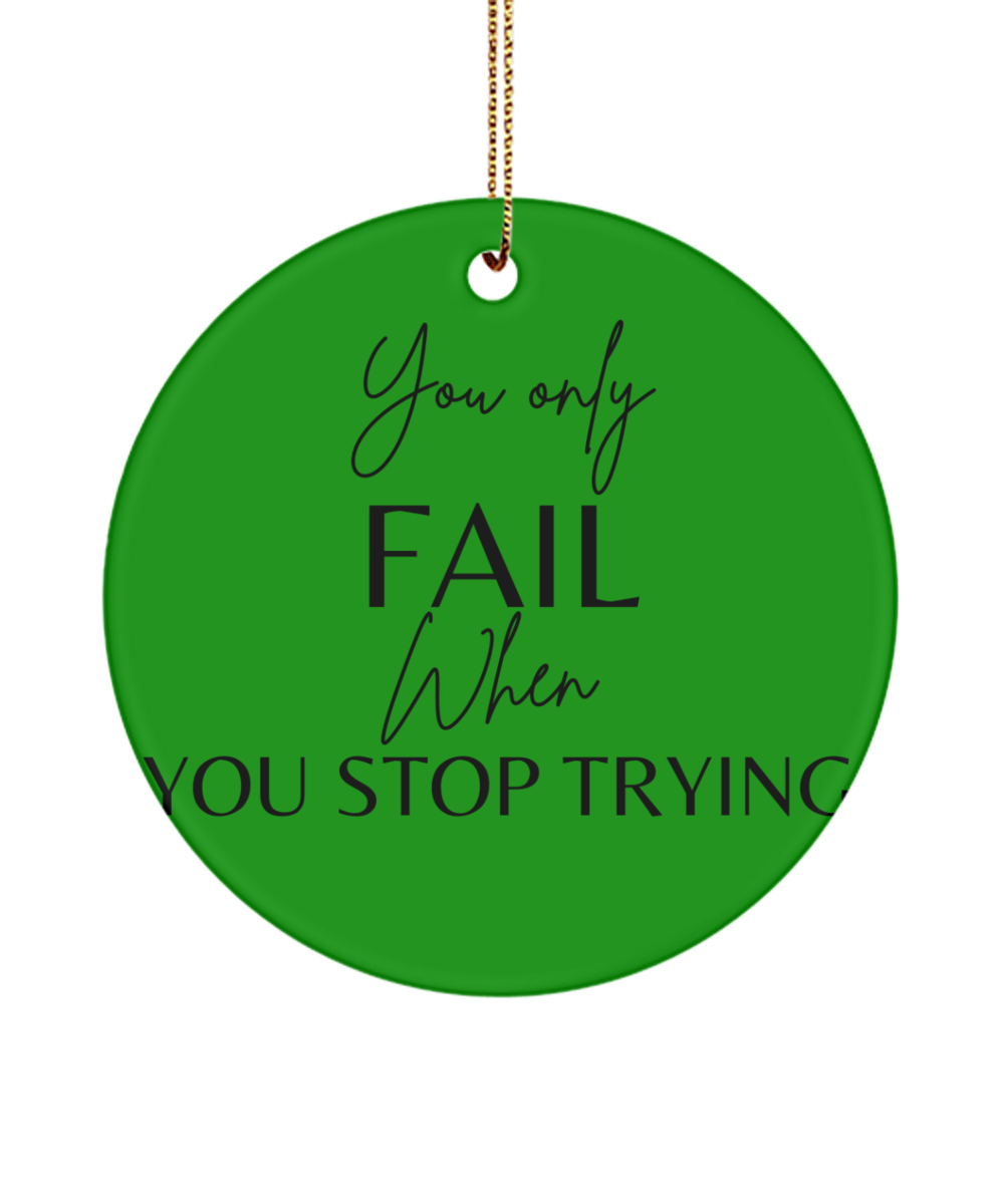 Motivational Moments to Remember, green , Motivational Inspirational Christmas Holiday Ornament. Model 60096