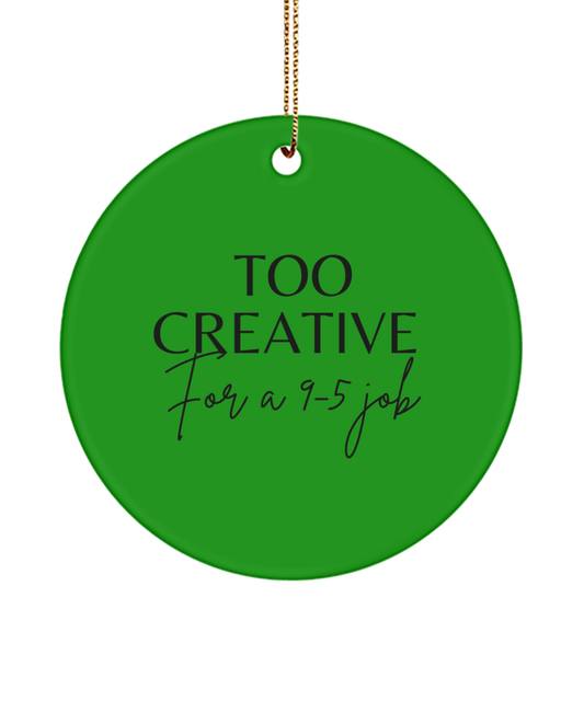 Festive Inspiration: Christmas Keepsake, green , Motivational Inspirational Christmas Holiday Ornament. Model 60096