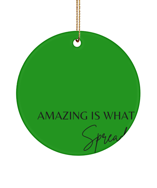Inspirational Moments for the Holidays, green , Motivational Inspirational Christmas Holiday Ornament. Model 60096