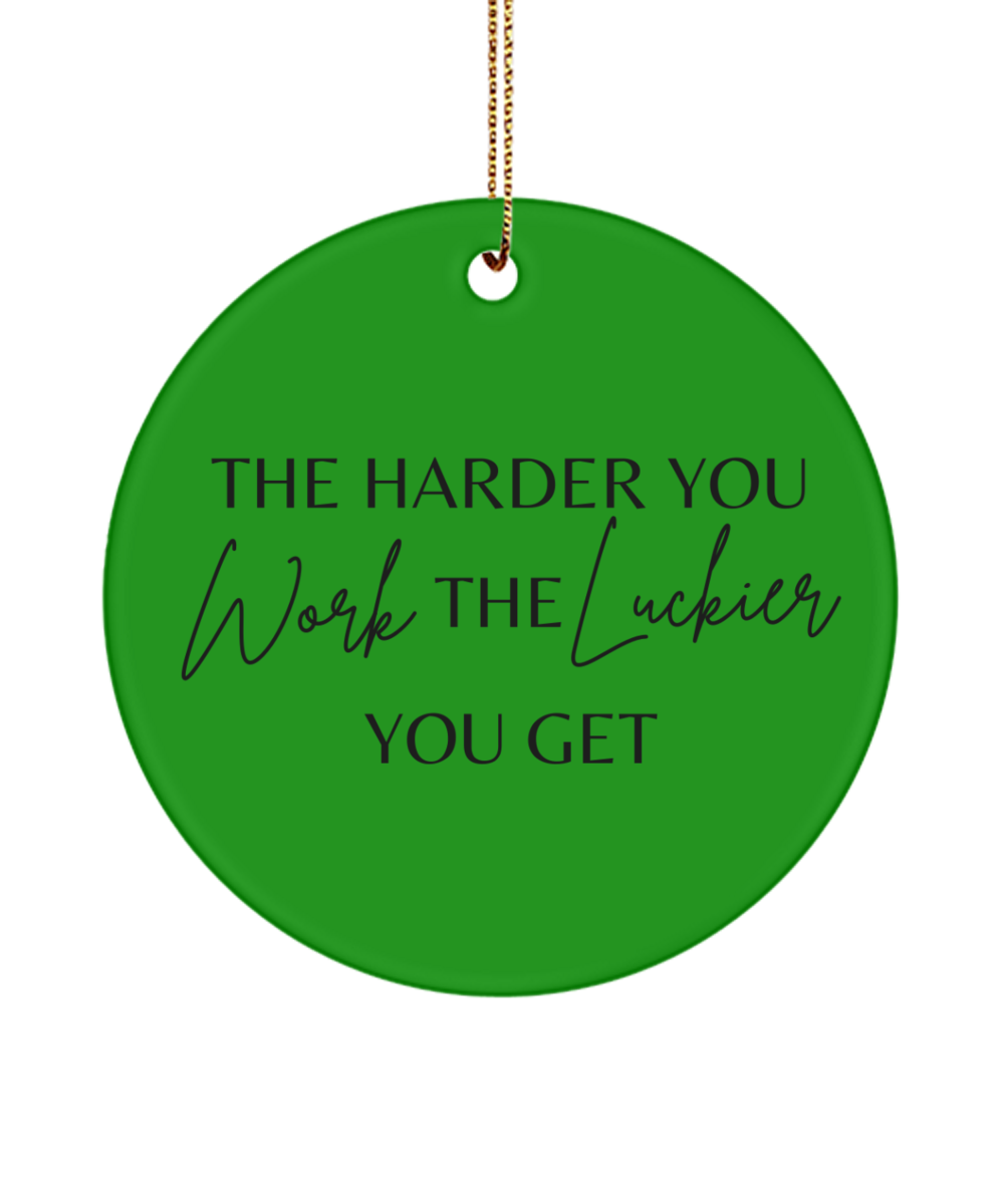 Dream Big, Shine Bright: Inspirational Decor, green , Motivational Inspirational Christmas Holiday Ornament. Model 60096