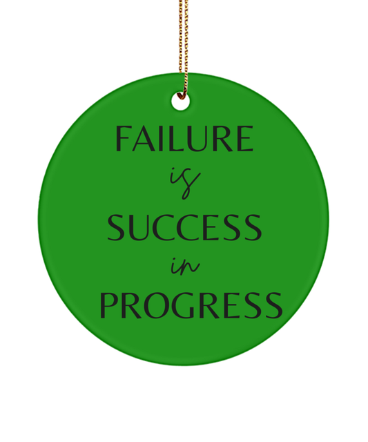 Inspiration for a Merry Christmas, green , Motivational Inspirational Christmas Holiday Ornament. Model 60096