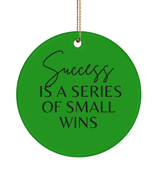 Motivational Magic: Christmas Keepsake, green , Motivational Inspirational Christmas Holiday Ornament. Model 60096