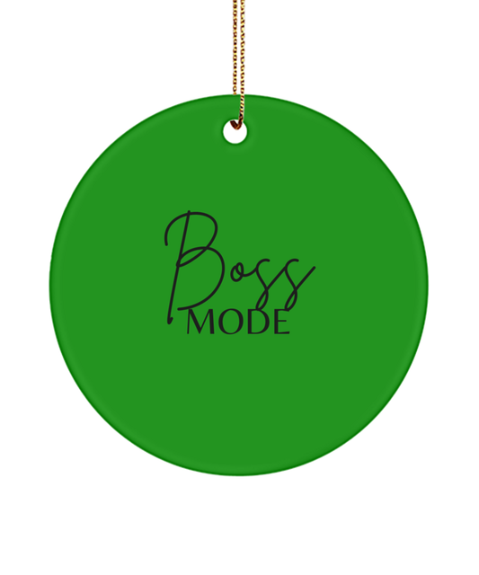 Believe in the Magic of Christmas, green , Motivational Inspirational Christmas Holiday Ornament. Model 60096