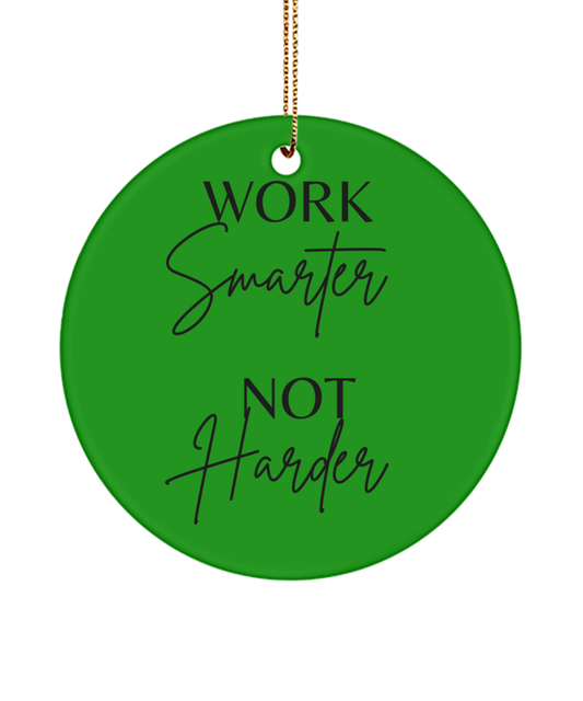 Christmas Dreams Come True: Ornament, green , Motivational Inspirational Christmas Holiday Ornament. Model 60096