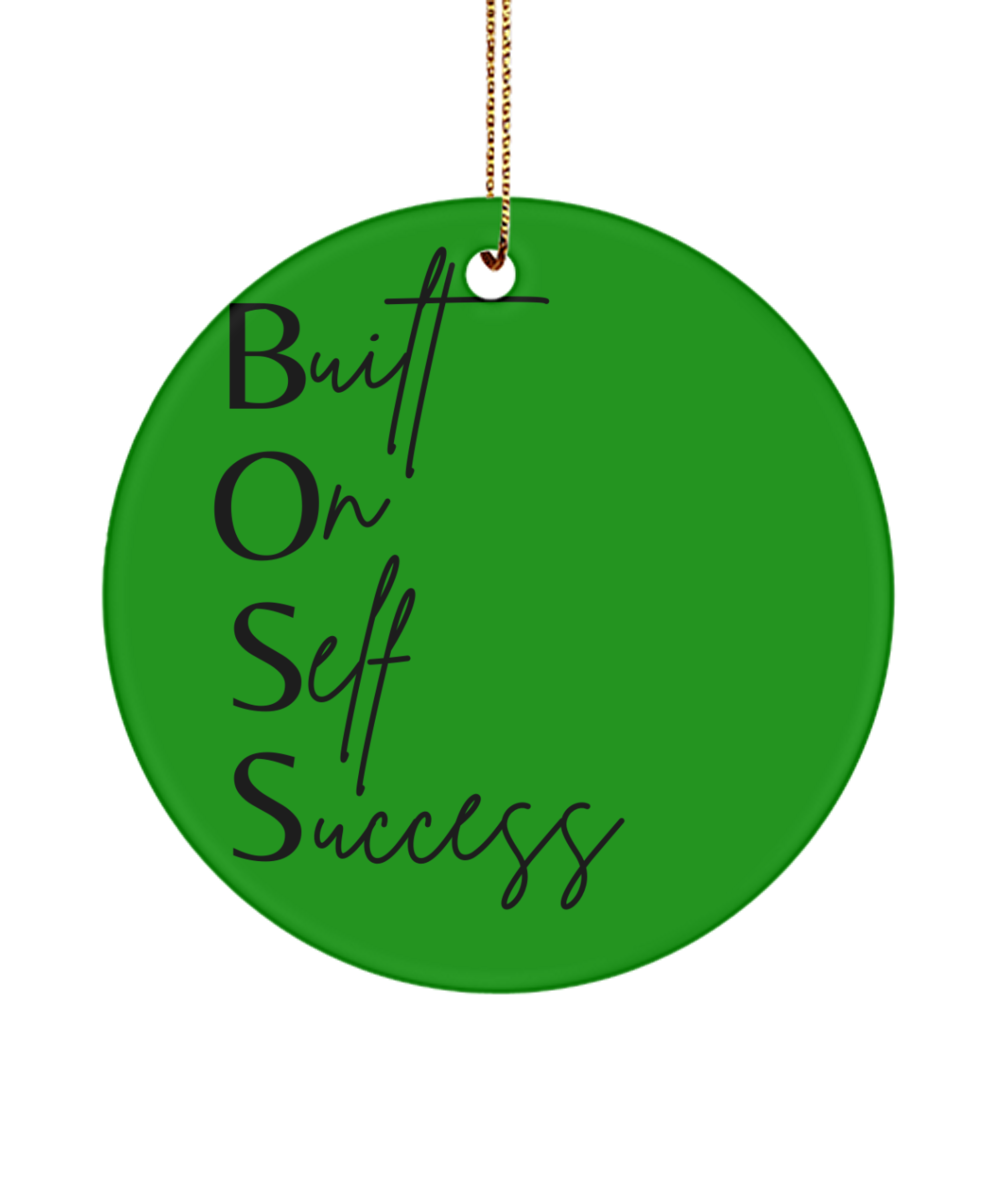 Motivate Your Christmas with this Ornament, green , Motivational Inspirational Christmas Holiday Ornament. Model 60096