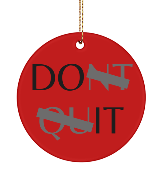 Holiday Bliss: Inspirational Christmas Ornament, red, Motivational Inspirational Christmas Holiday Ornament. Model 60096