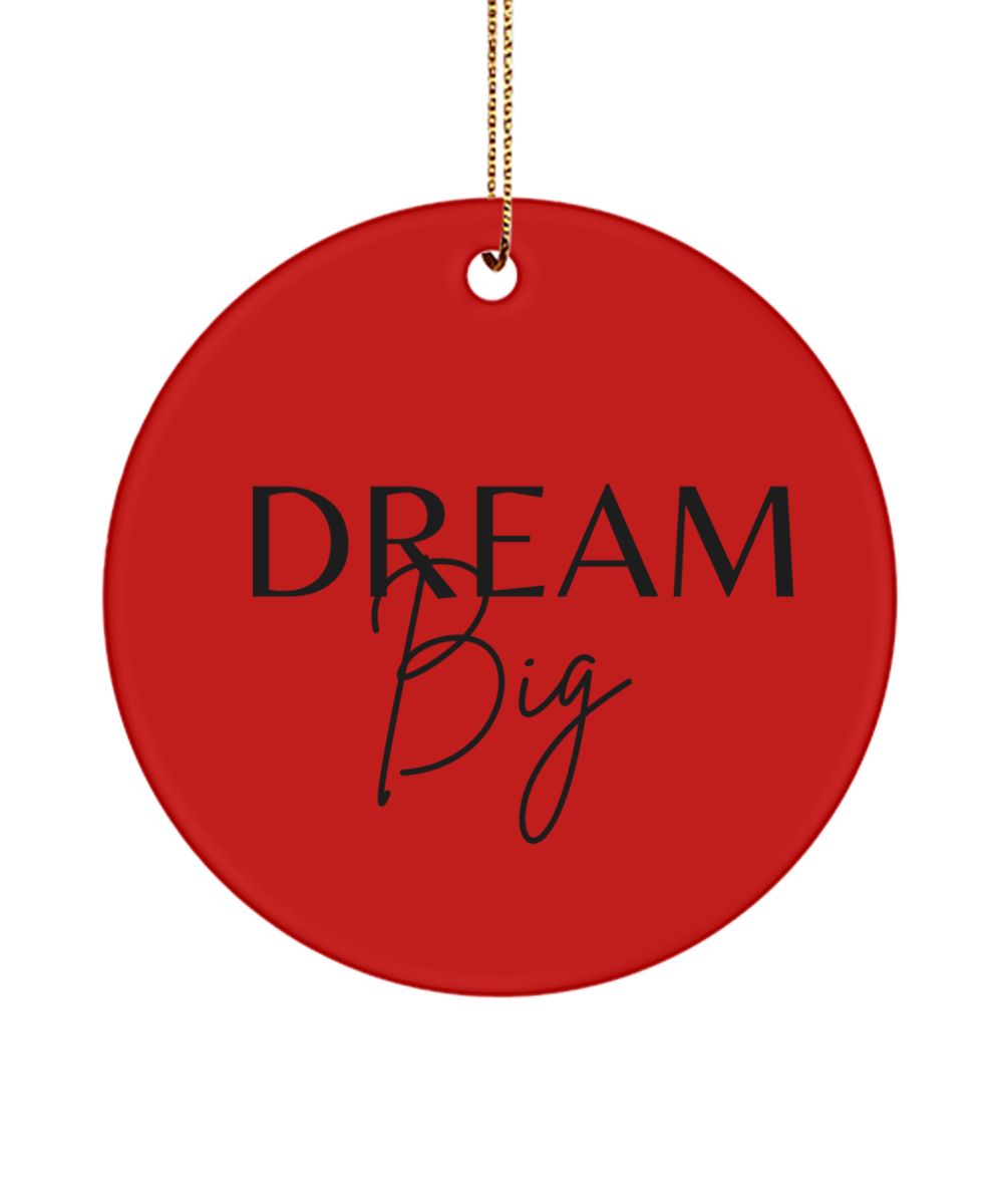 Motivation for the Holidays: Festive Ornament, red, Motivational Inspirational Christmas Holiday Ornament. Model 60096
