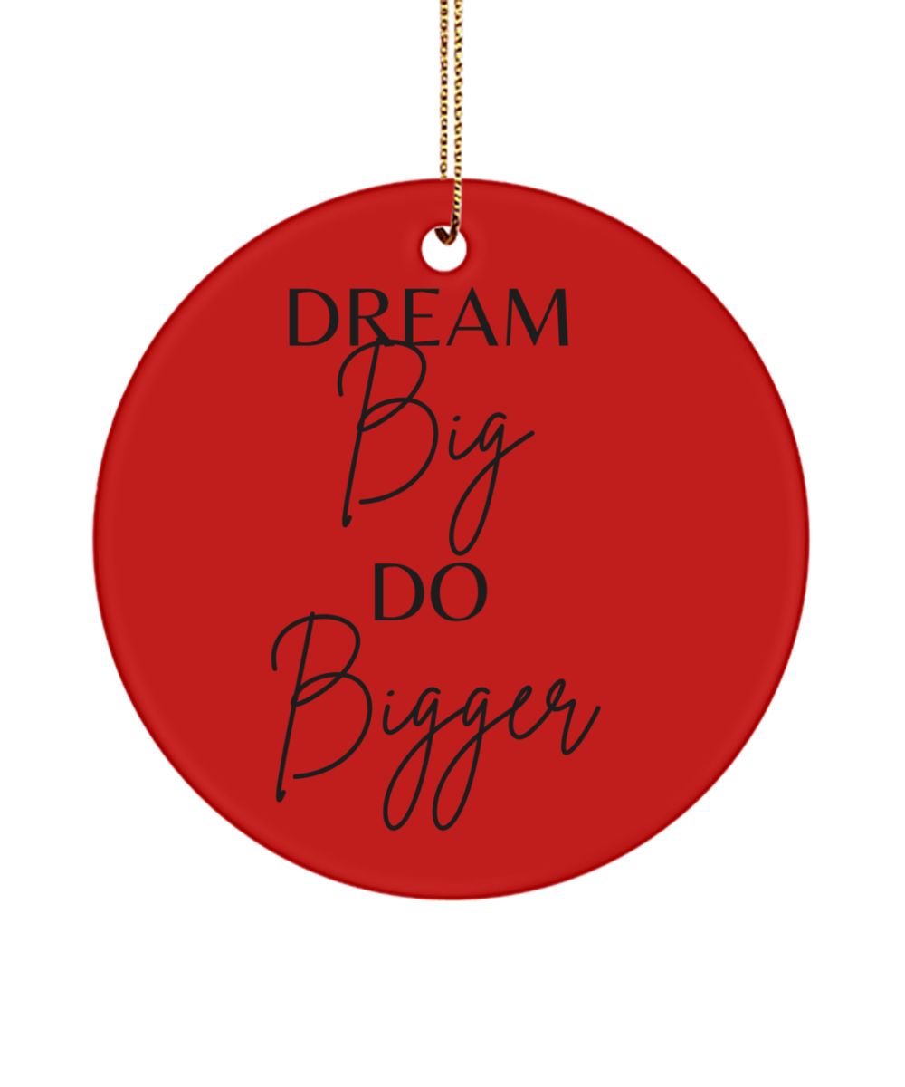 Uplifting Holidays: Inspirational Keepsake, red, Motivational Inspirational Christmas Holiday Ornament. Model 60096
