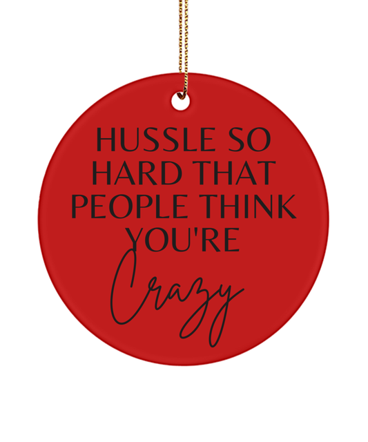 Inspirational Wishes for Christmas, red, Motivational Inspirational Christmas Holiday Ornament. Model 60096